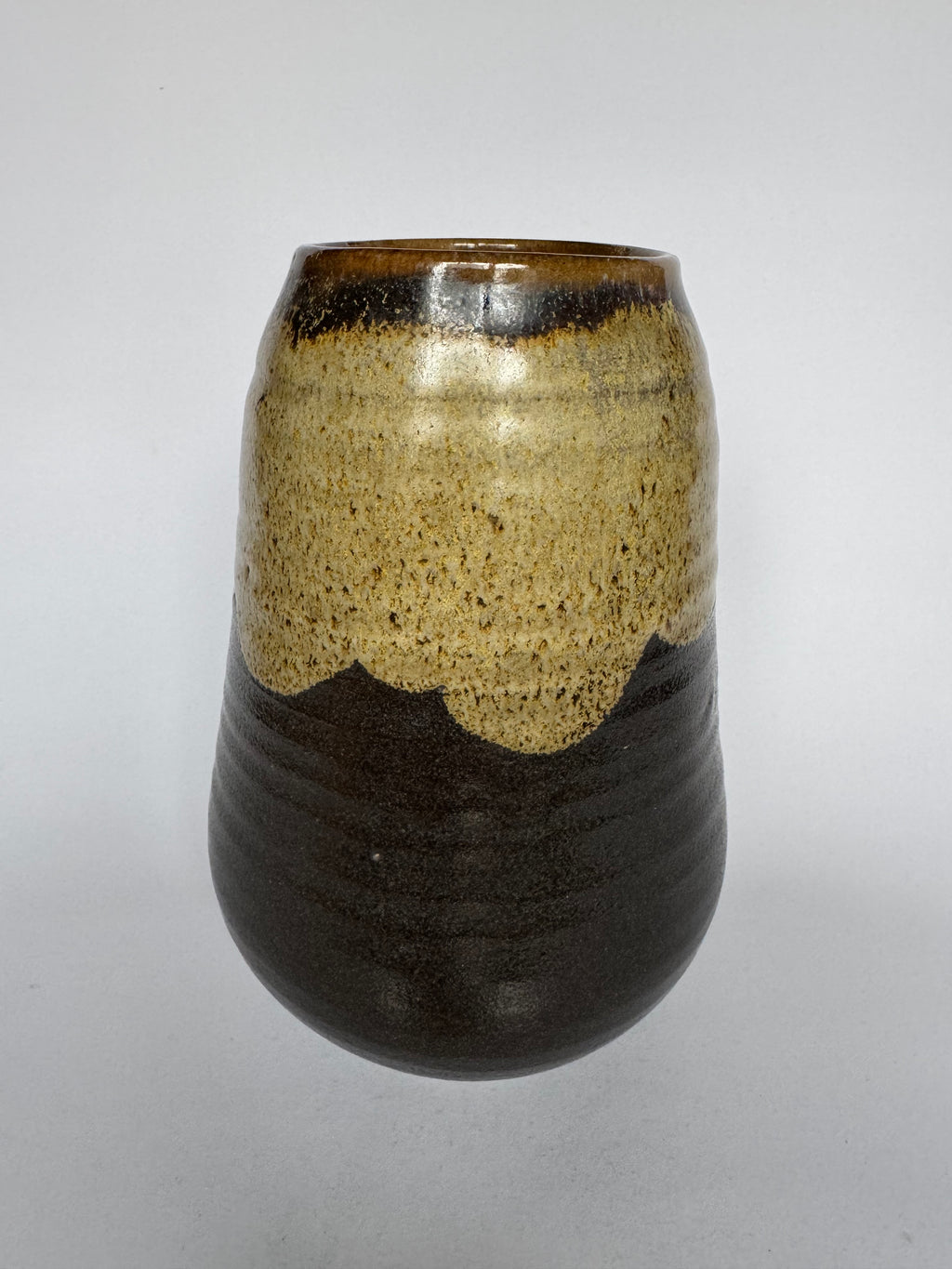 Japanese Rustic Stoneware Vase with Original Tomobako – Wabi Sabi Pottery