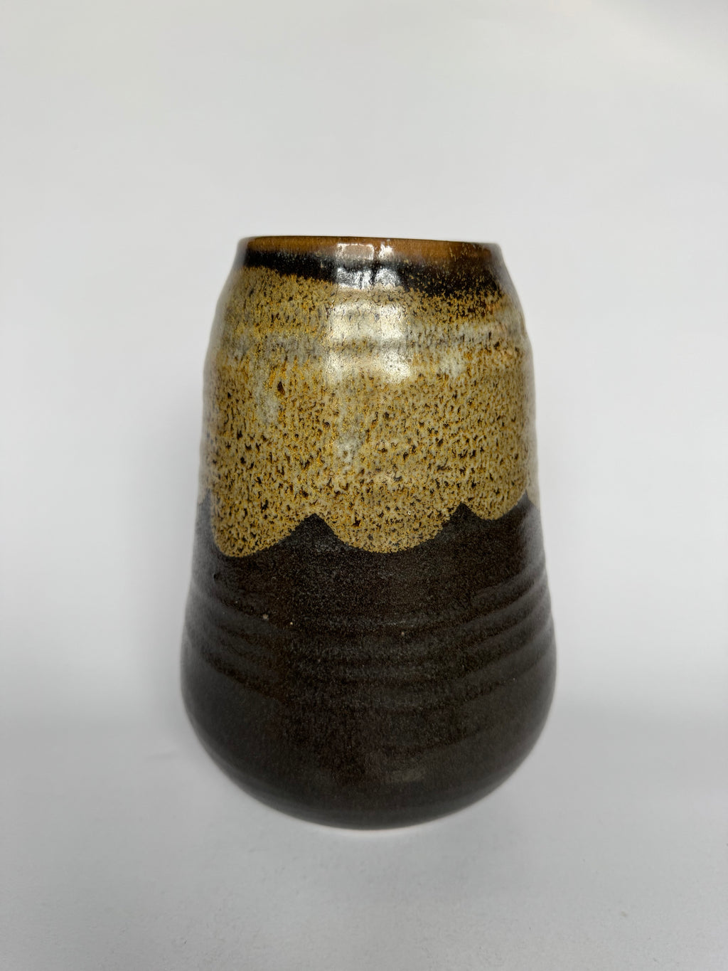 Japanese Rustic Stoneware Vase with Original Tomobako – Wabi Sabi Pottery