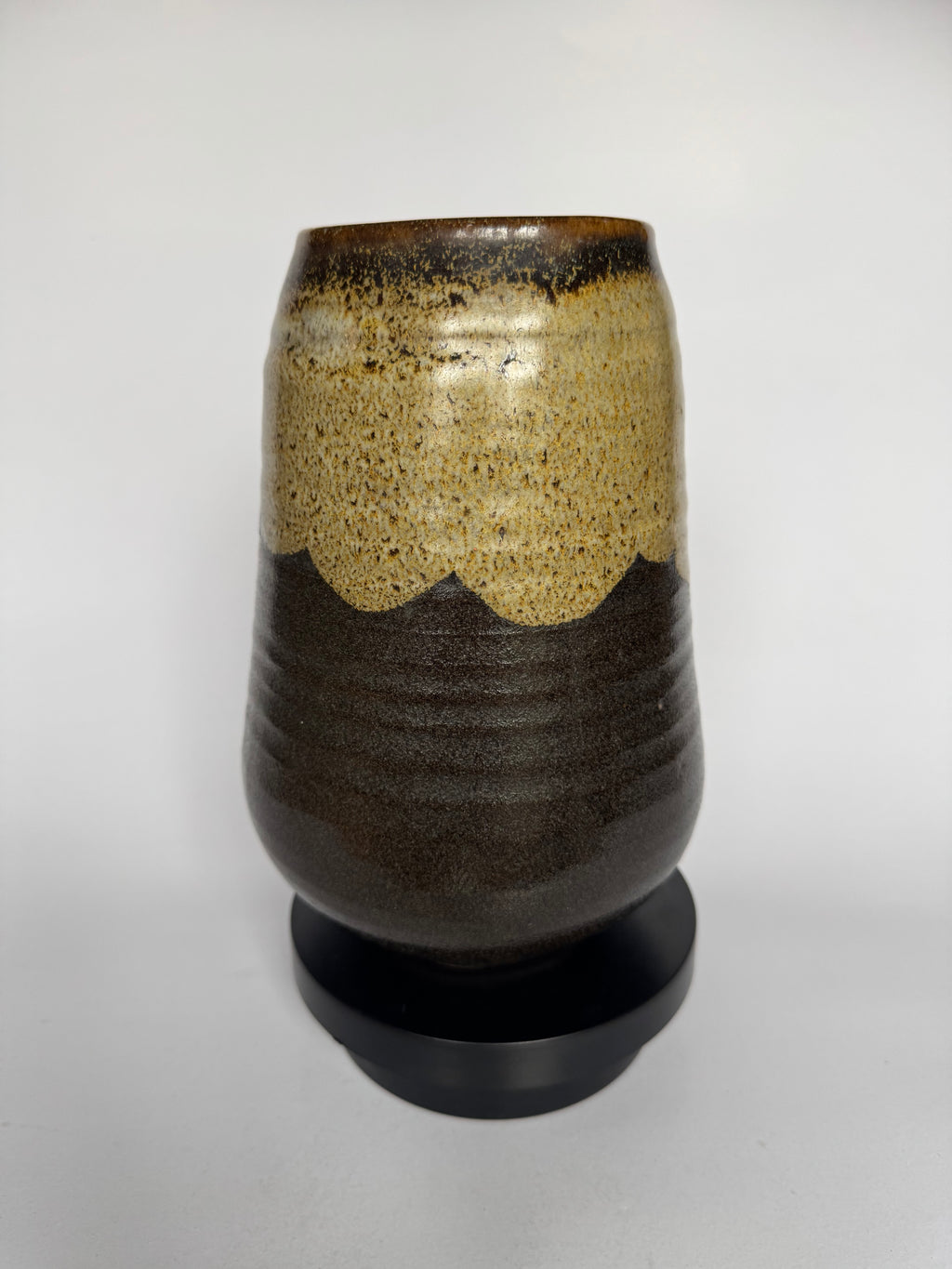 Japanese Rustic Stoneware Vase with Original Tomobako – Wabi Sabi Pottery