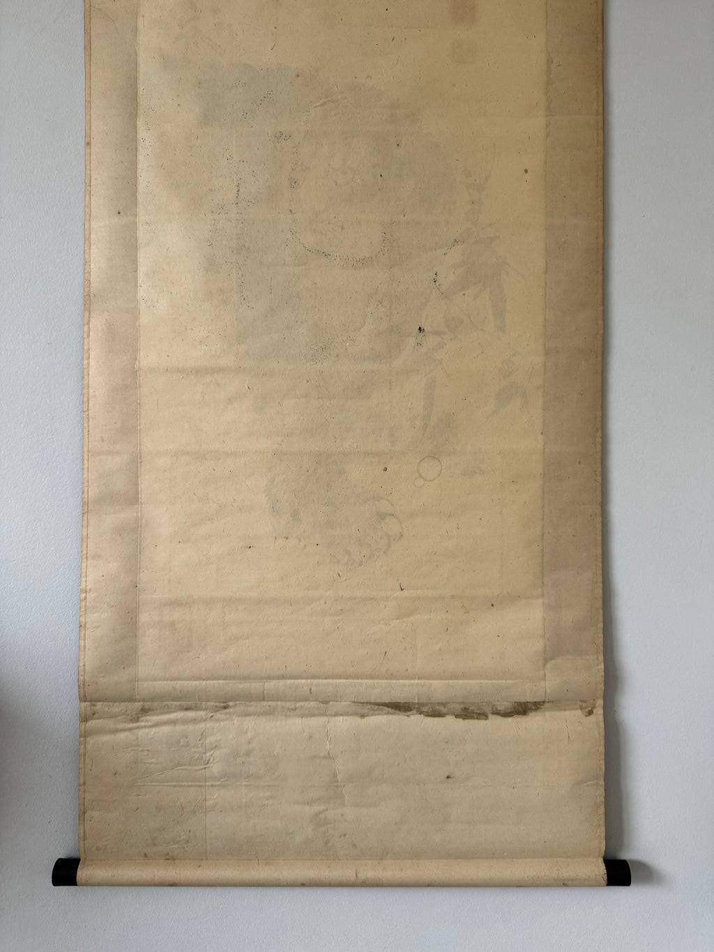 Vintage Japanese Tiger Hanging Scroll – “Mountain Tiger” by Daishin-kun sha kore