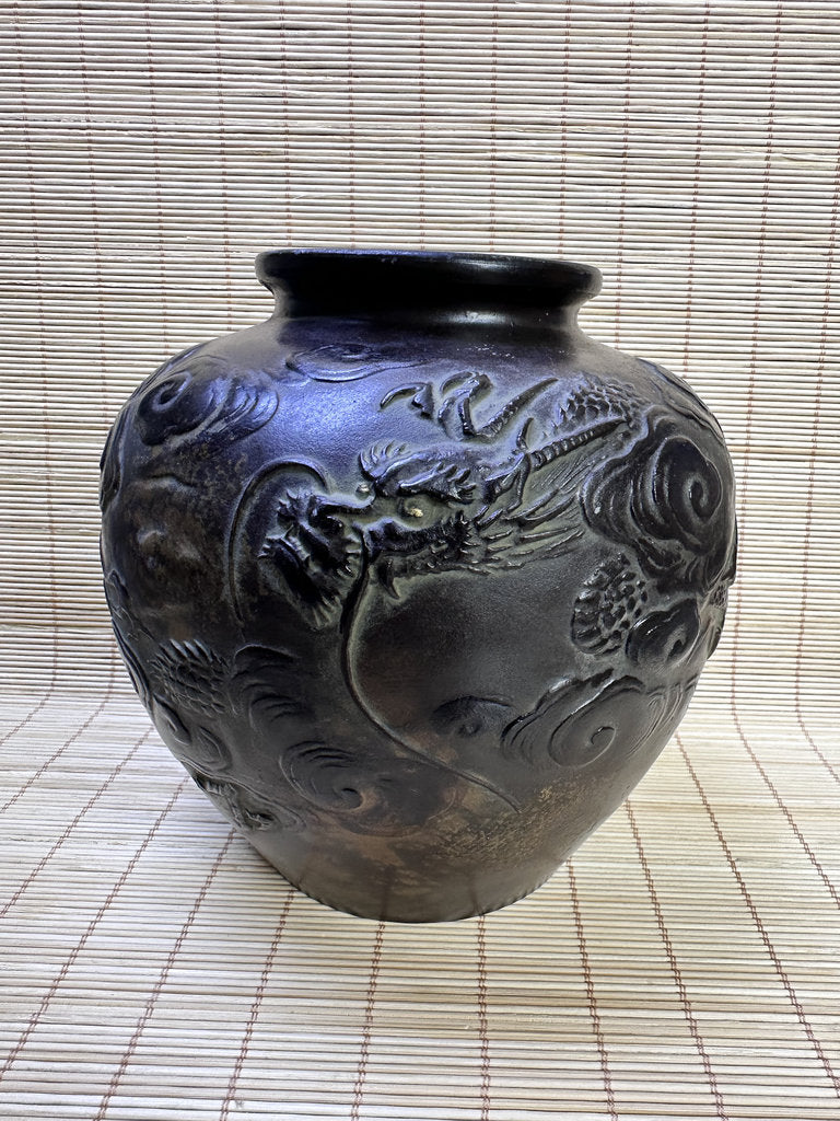 Vintage Japanese Bronze Vase, Shorinji Kempo Commemorative Dragon Urn