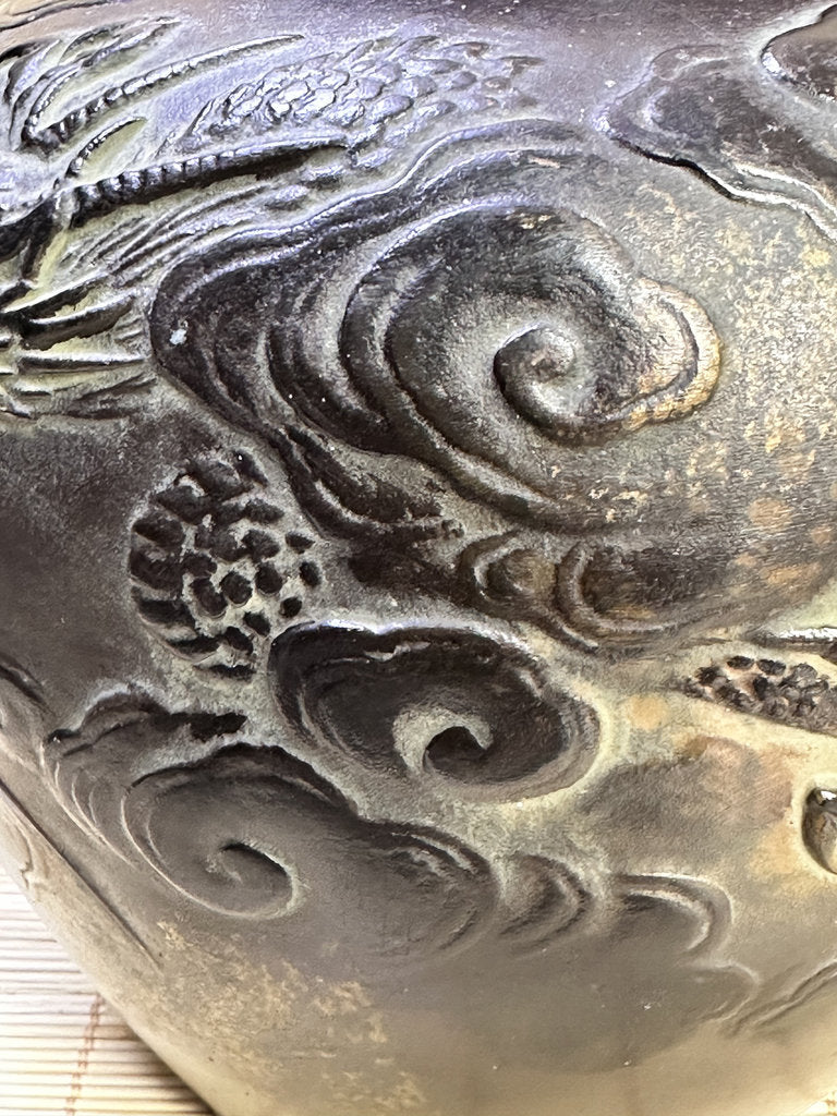 Vintage Japanese Bronze Vase, Shorinji Kempo Commemorative Dragon Urn
