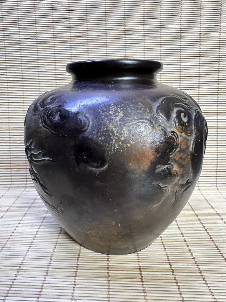 Vintage Japanese Bronze Vase, Shorinji Kempo Commemorative Dragon Urn