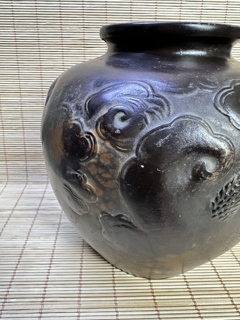 Vintage Japanese Bronze Vase, Shorinji Kempo Commemorative Dragon Urn