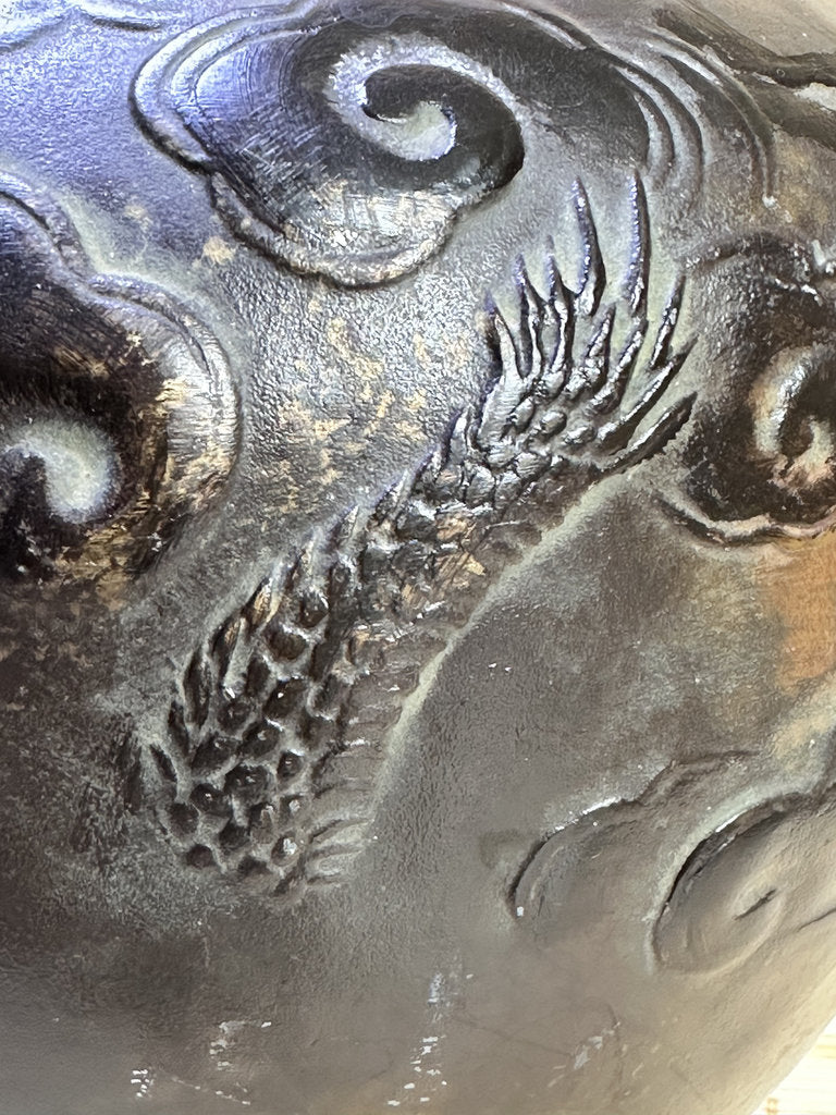 Vintage Japanese Bronze Vase, Shorinji Kempo Commemorative Dragon Urn