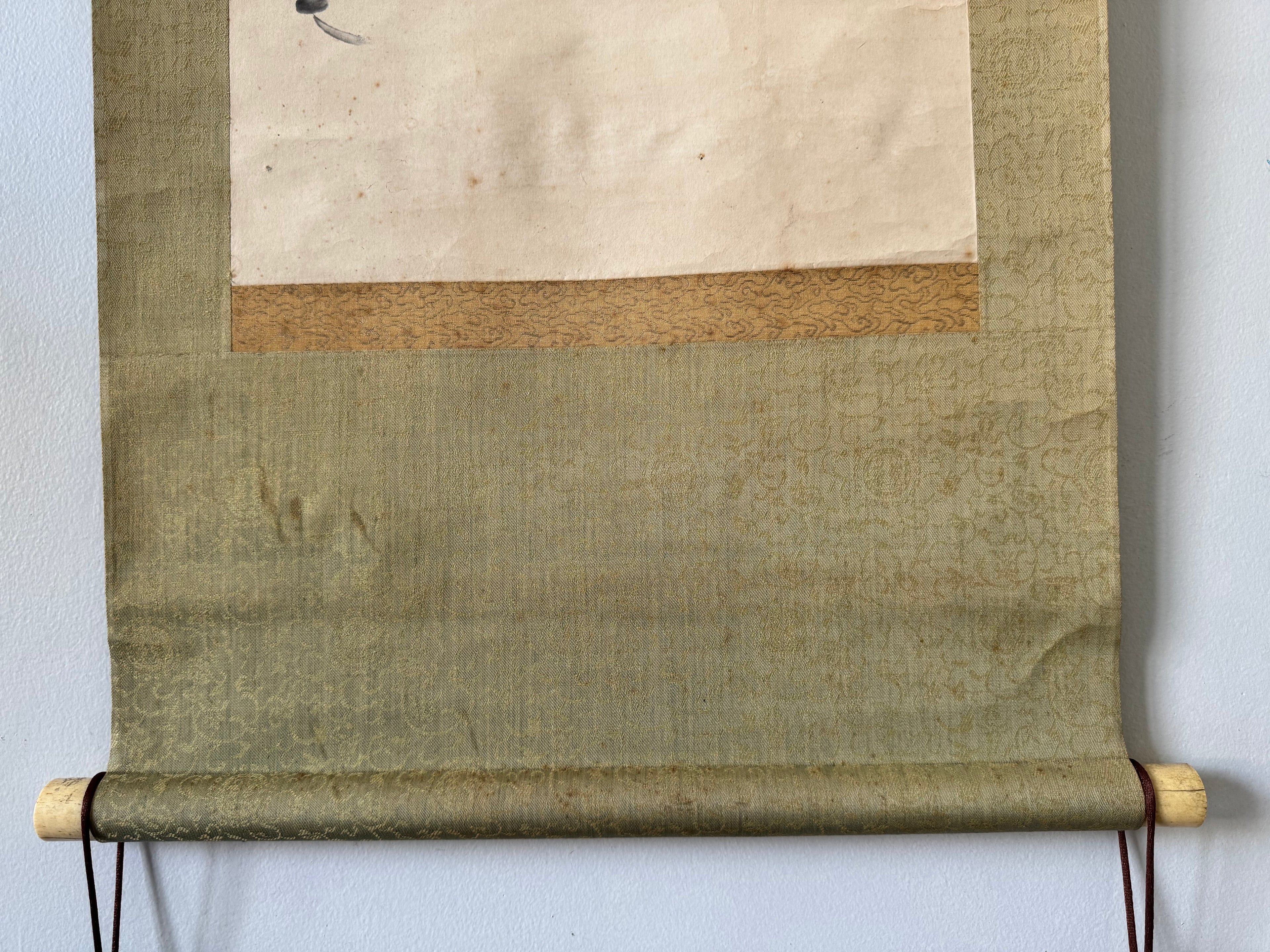 Japanese Folk Dance Hanging Scroll 1968 – “Nanten Odori” Showa Era Kakemono