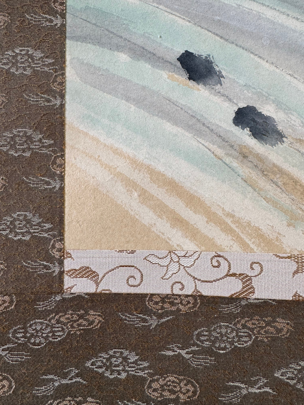 Japanese Kakemono Kingfisher & Bamboo Painting with Calligraphy – Original Hand-Painted Hanging Scroll, Showa Period Nihonga Style