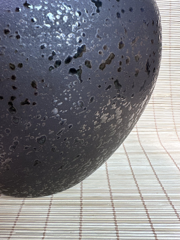 Vintage Shigaraki Ware Vase, Ash-Glazed with Hand-Painted Pampas Grass
