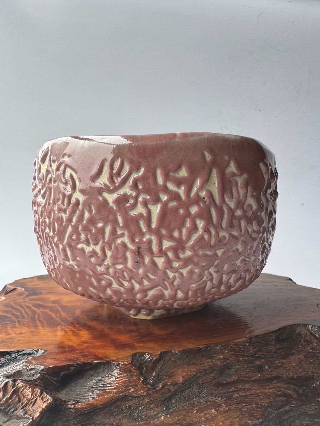 Vintage Oni Hagi Chawan – Handcrafted Japanese Hagi-Yaki Tea Bowl, Wabi-Sabi Ceramic Art