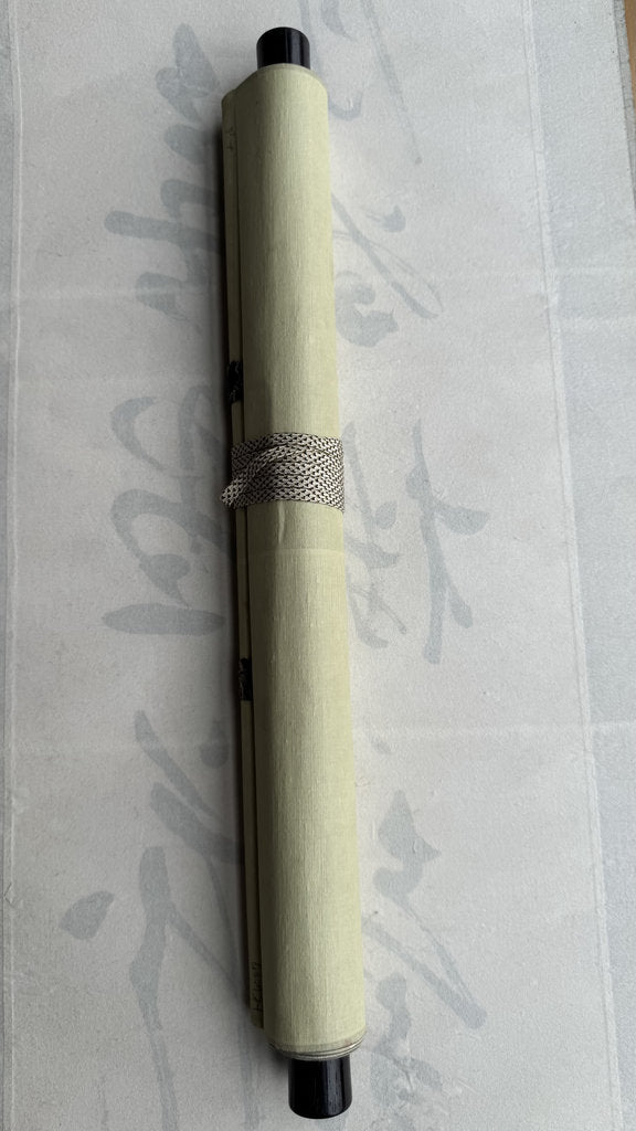 Vintage Japanese Hanging Scroll — Grapes in Ink — Budō-zu Nanga — Signed Haromi — Early 20th Century — Zen Abundance Symbol