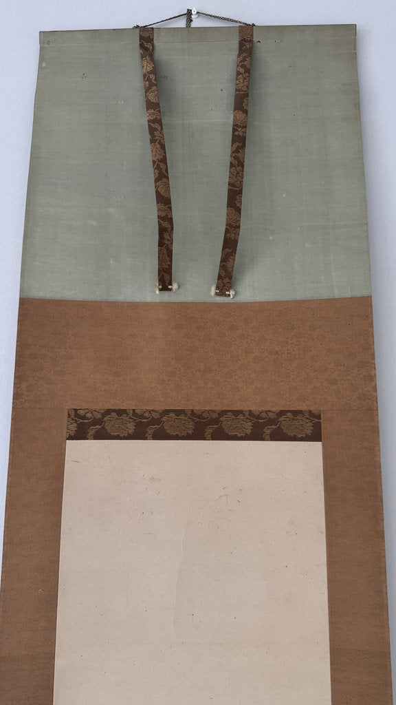 Vintage Japanese Hanging Scroll — Bush Clover, Cricket & Dragonfly — Autumn Hana-Mushi-zu — Shijō Nihonga — Signed Takeru — Hagi Season Poem