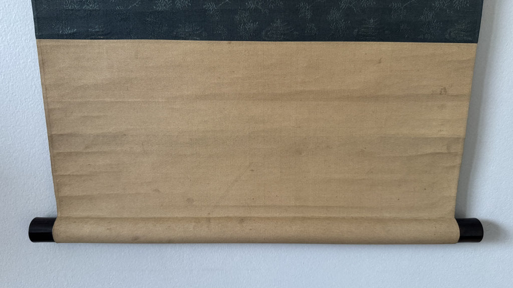 Antique Japanese Hanging Scroll — Fighting Cock & Chrysanthemum — Kacho-ga Nihonga — Signed Keibun — Maruyama-Shijō School