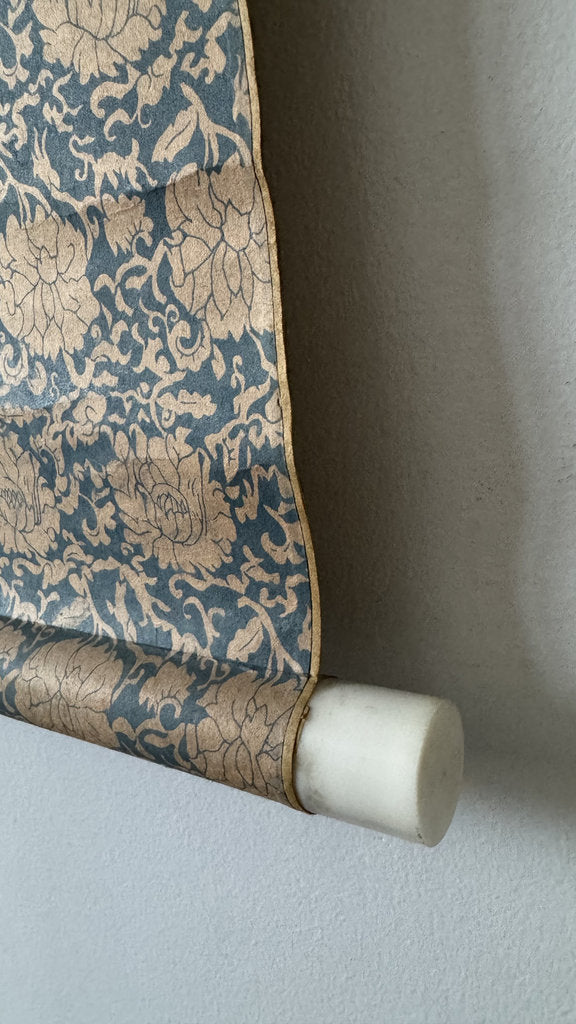 Vintage Japanese Hanging Scroll — Daruma in Pure Zenga — "Unbound by Doctrine" — Single-Stroke Sumi-e — Signed Fukōten — Hakuin Tradition