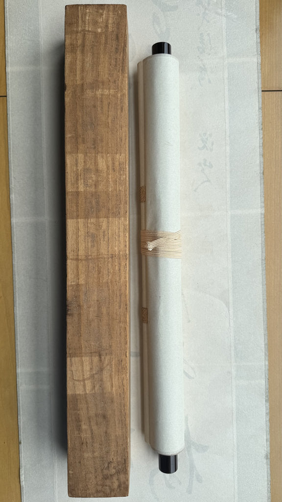 Vintage Japanese Hanging Scroll — Daruma (Bodhidharma) Portrait — Zenga-Style Nihonga — Signed Dōjin — Zen Buddhist Art