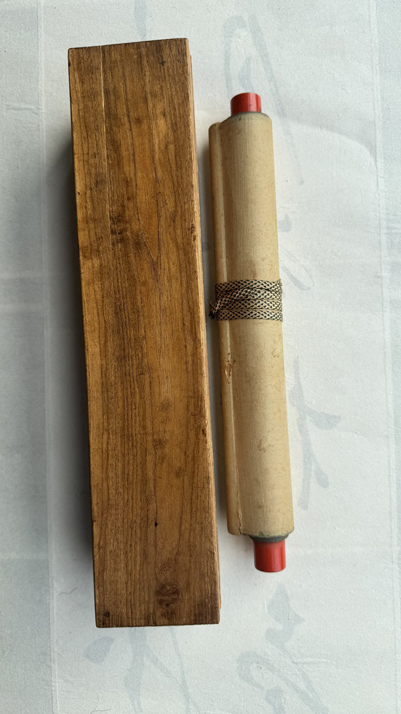 Japanese Zen Calligraphy Scroll Kakemono Genshin Nyo Tsuki Mind Moon Sosho Cursive Signed Vintage Hanging Scroll Wall Art