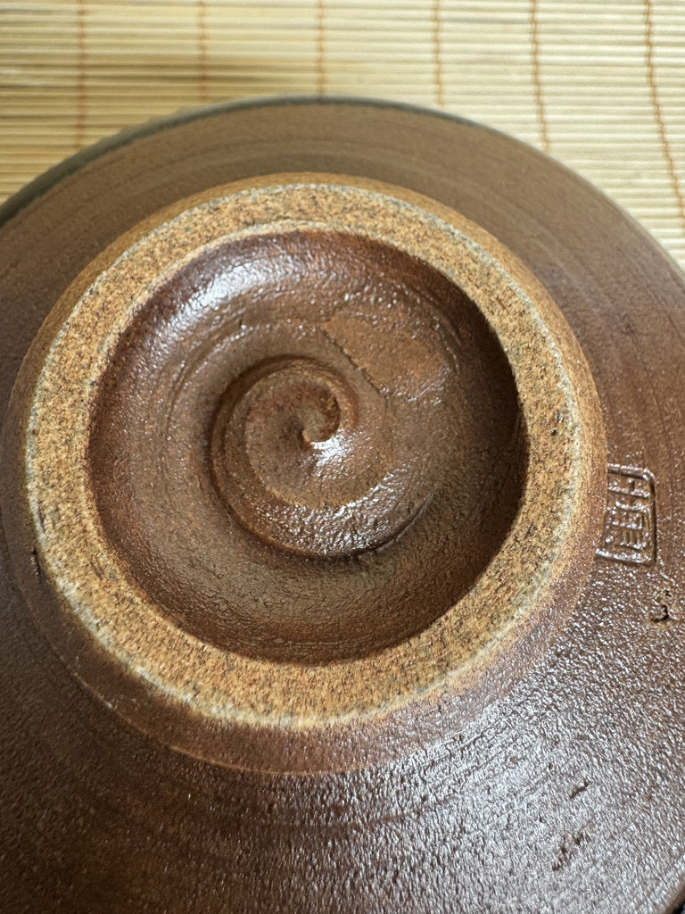 Kosuna Yaki Chawan Tea Bowl | Showa Period | Deep Black Iron Glaze | Tochigi Kiln