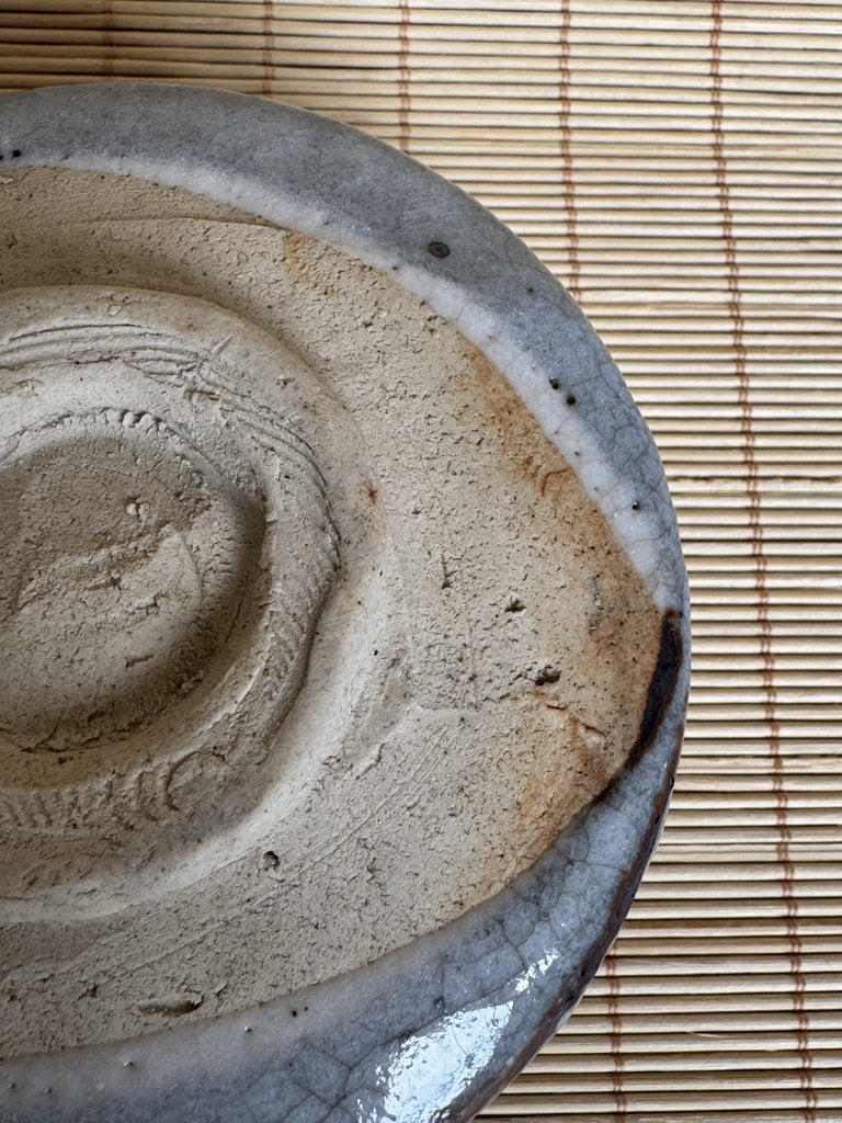 Hagi Yaki Chawan Tea Bowl | Showa Studio | Nana-bake Crazing | Iron Rim | Yamaguchi