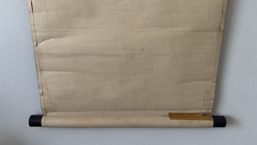 Antique Japanese Sumi-e Kakemono Scroll Red-Crowned Crane Painting