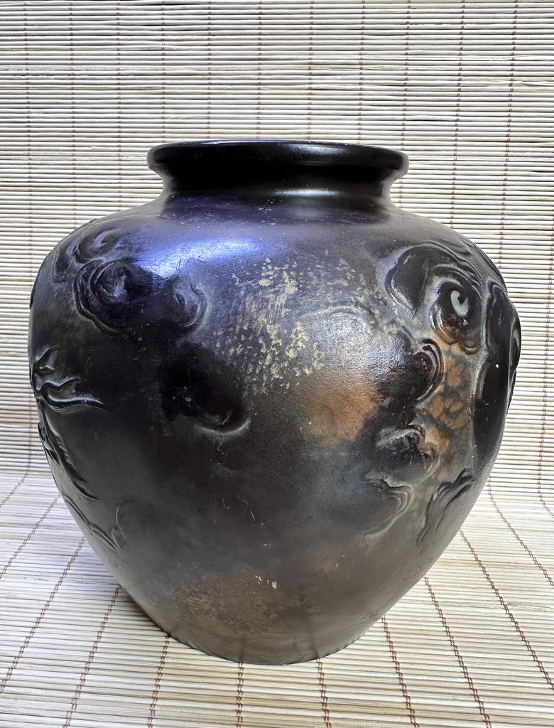 Vintage Japanese Bronze Vase, Shorinji Kempo Commemorative Dragon Urn
