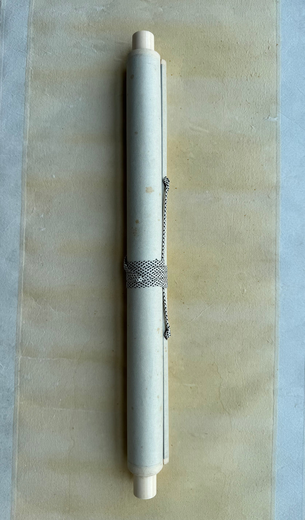 Traditional Hand-painted Calligraphy Scroll: "Peace in Solitude" Zen Art