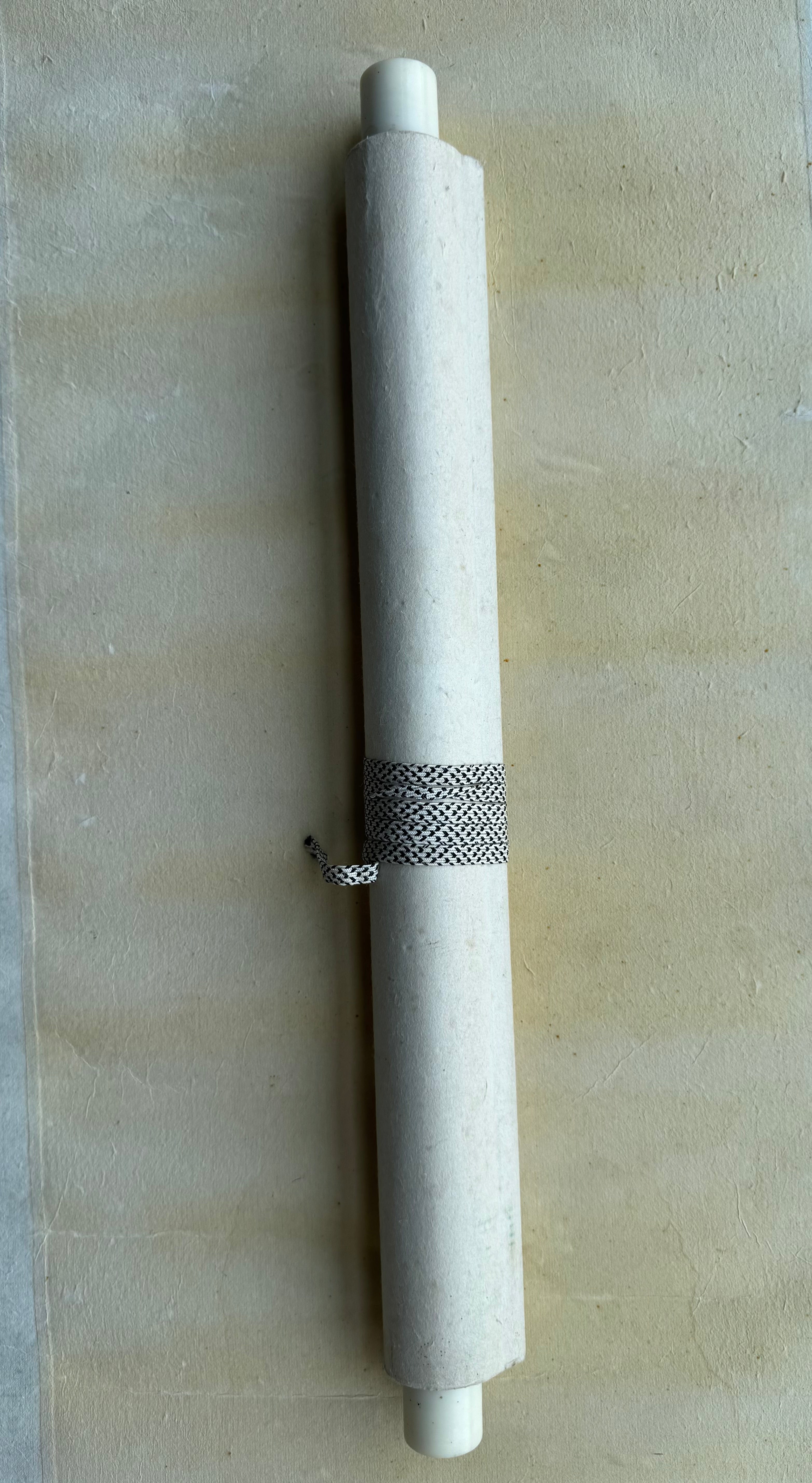 Japanese Kakemono - Field Mouse Zenga with Calligraphy on Simplicity