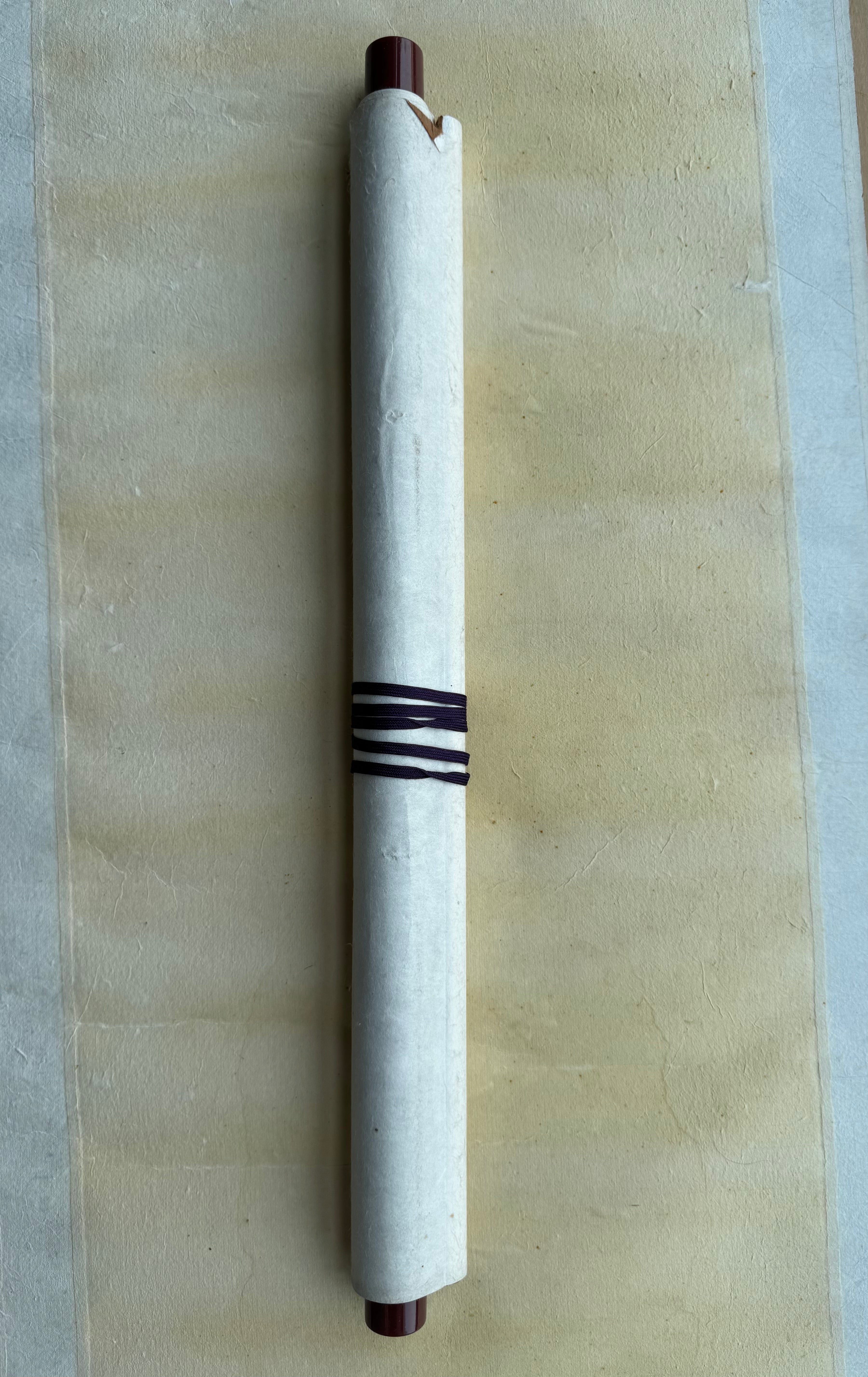 Vintage Japanese Zen Kakemono Monkey & “Katsu” Calligraphy - Sumi Zenga Hanging Scroll