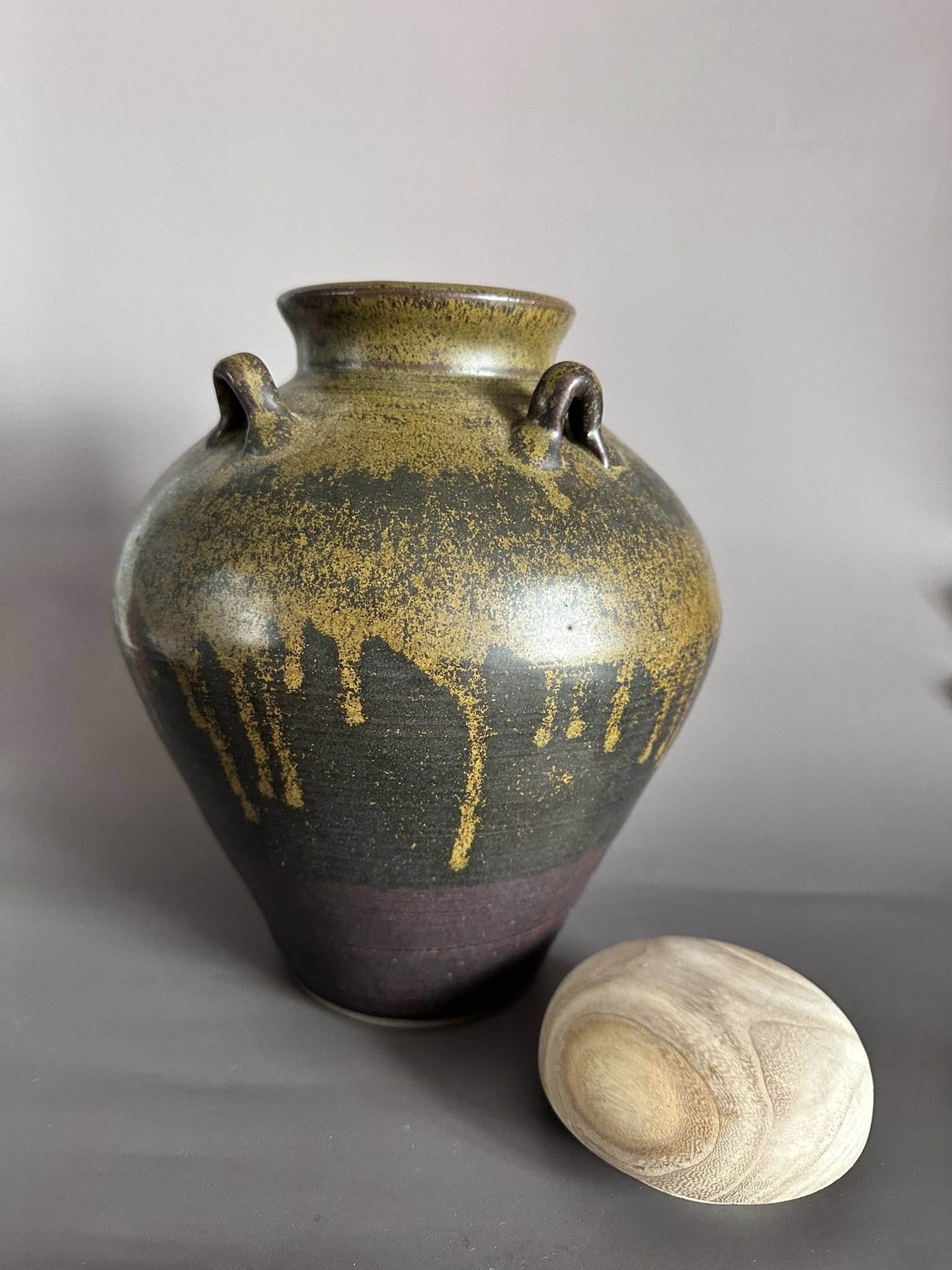Authentic Tamba Tachikui-yaki Ceramic Vase – Handcrafted Japanese Pottery, Wabi-Sabi Décor, Traditional Kutani Art
