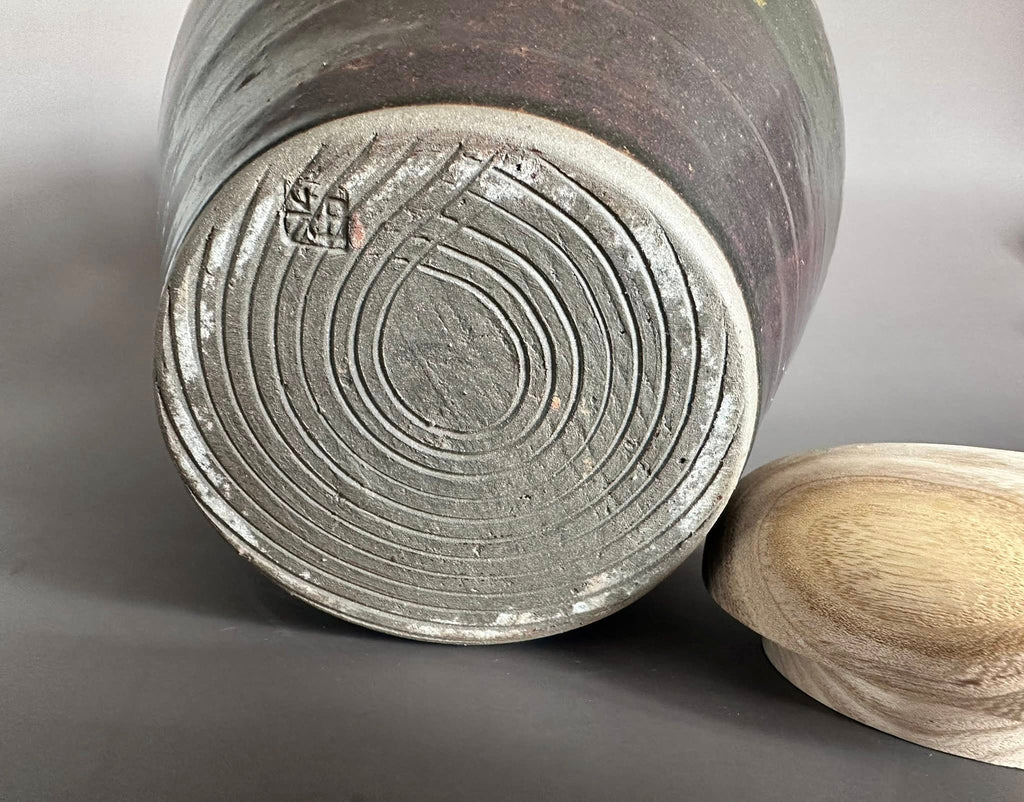 Authentic Tamba Tachikui-yaki Ceramic Vase – Handcrafted Japanese Pottery, Wabi-Sabi Décor, Traditional Kutani Art