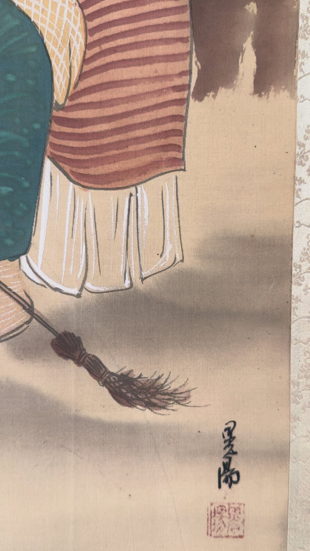 Japanese Takasago Couple Kakemono Painting – Symbol of Eternal Love & Marriage, Hanging Scroll Art
