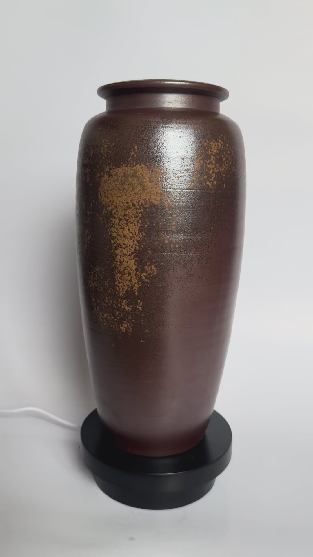 Bizen Pottery Tall Vase with Natural Goma Fire Marks | Vintage Japanese Art