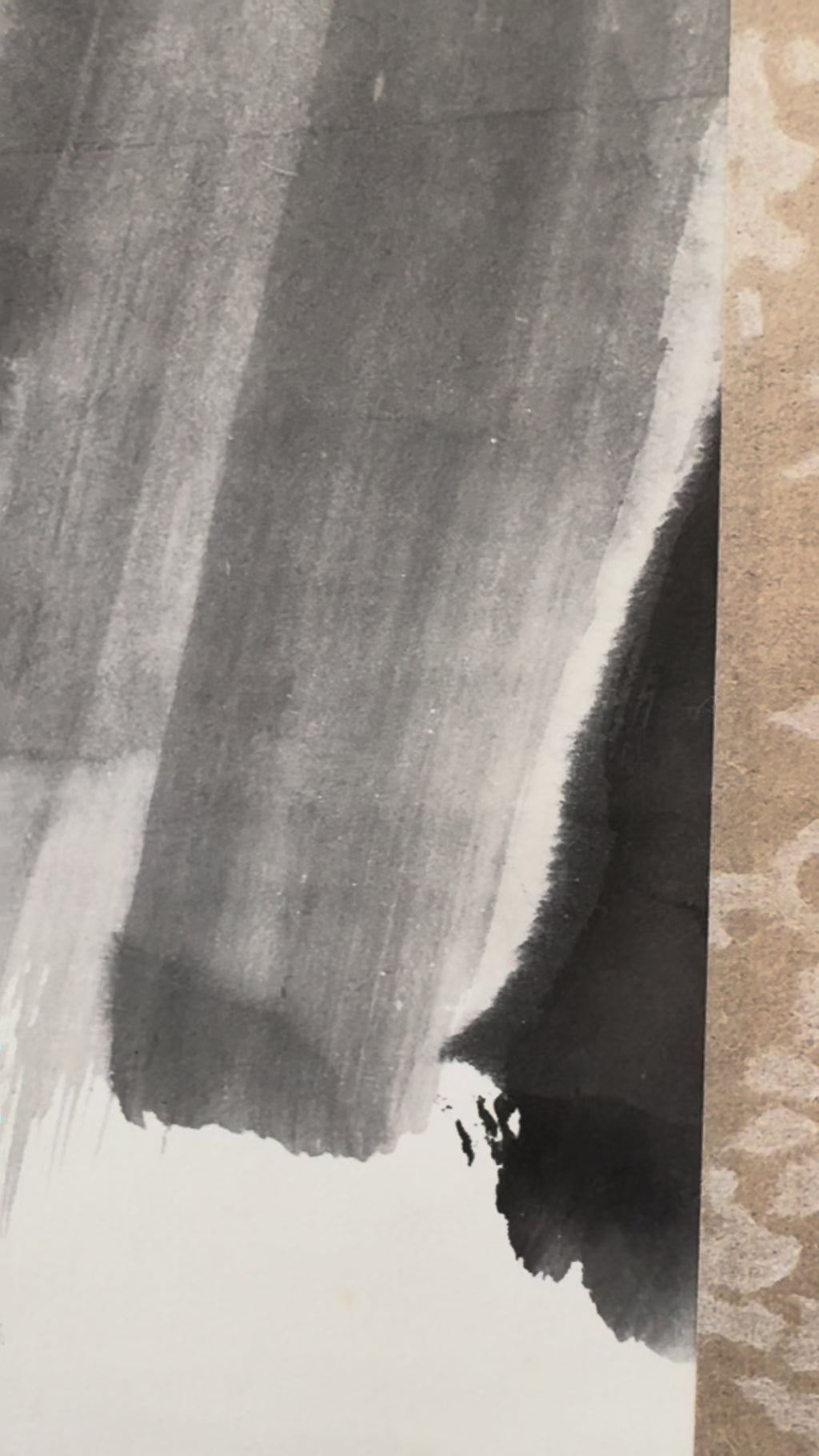 Vintage Japanese Ink Painting Scroll – Tiger and Bamboo with Calligraphy