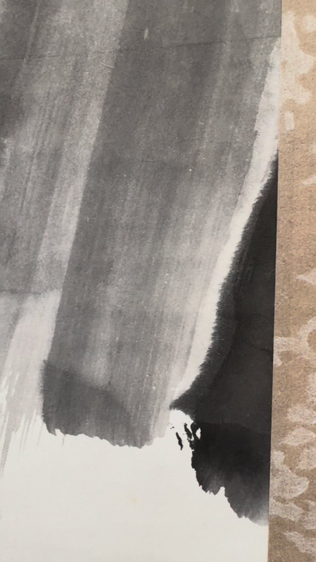 Vintage Japanese Ink Painting Scroll – Tiger and Bamboo with Calligraphy