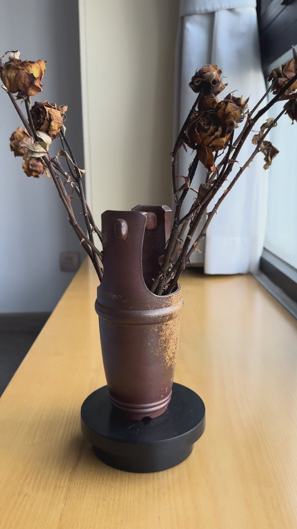 Vintage Bizen Ikebana Vase