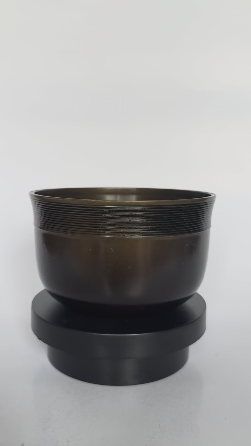 Vintage Japanese Brass Tea Ceremony Water Vessel – Minimalist Chado Utensil with Natural Patina