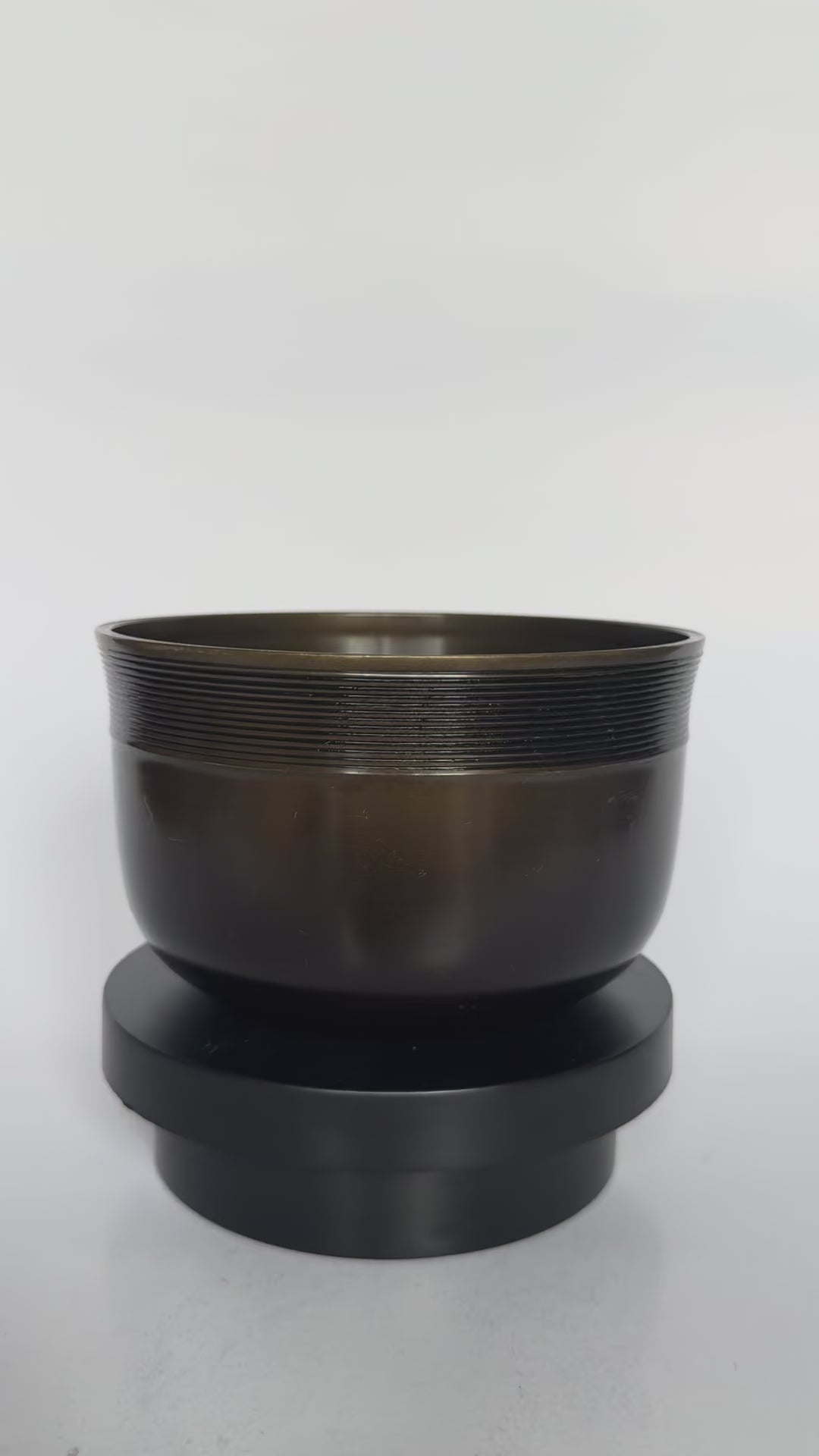 Vintage Japanese Brass Tea Ceremony Water Vessel – Minimalist Chado Utensil with Natural Patina