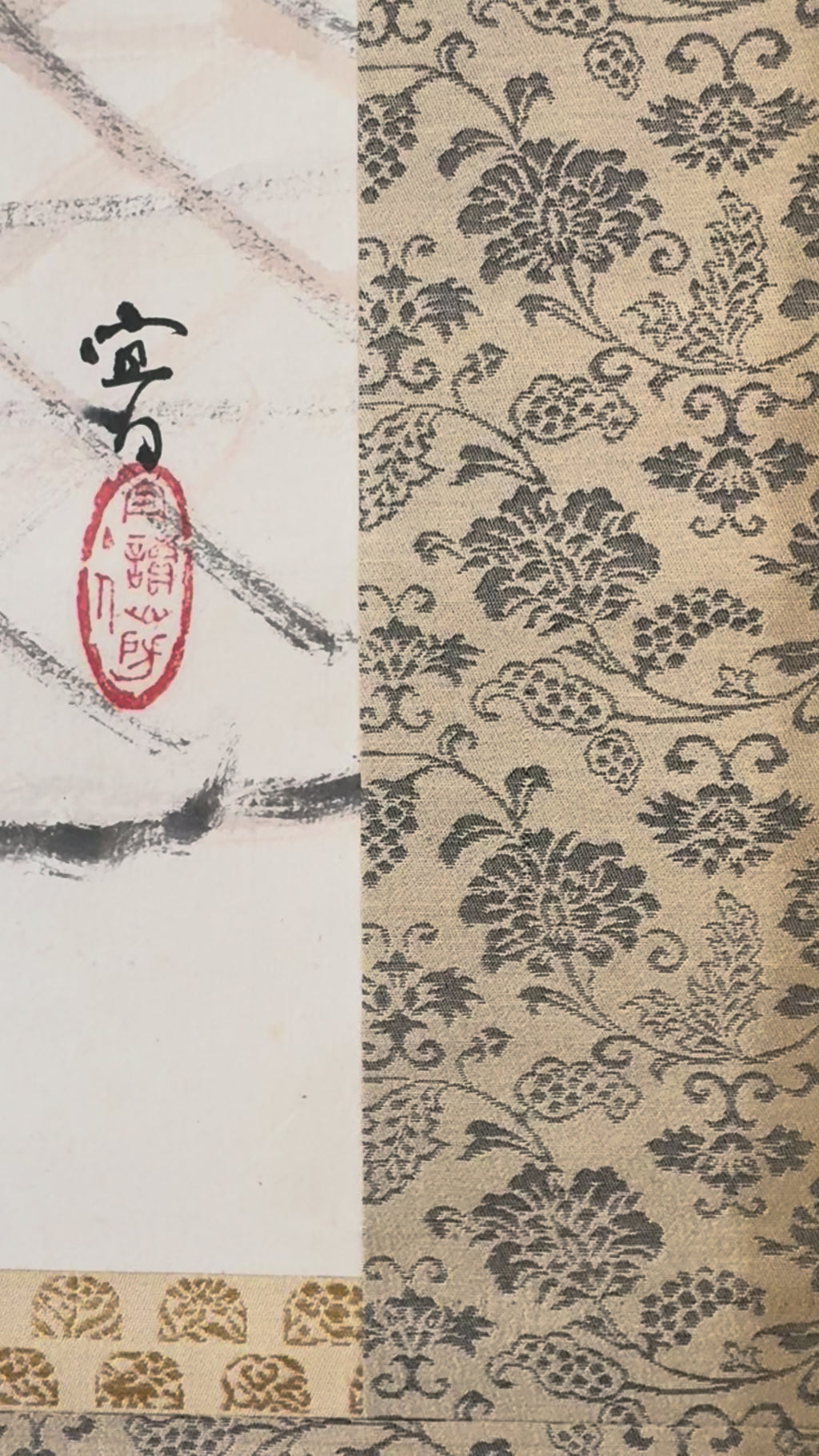 Japanese Cormorant Hanging Scroll – Vintage Ukai Fishing Kakemono with Haiku Calligraphy, Edo–Meiji Folk Literati Ink Painting