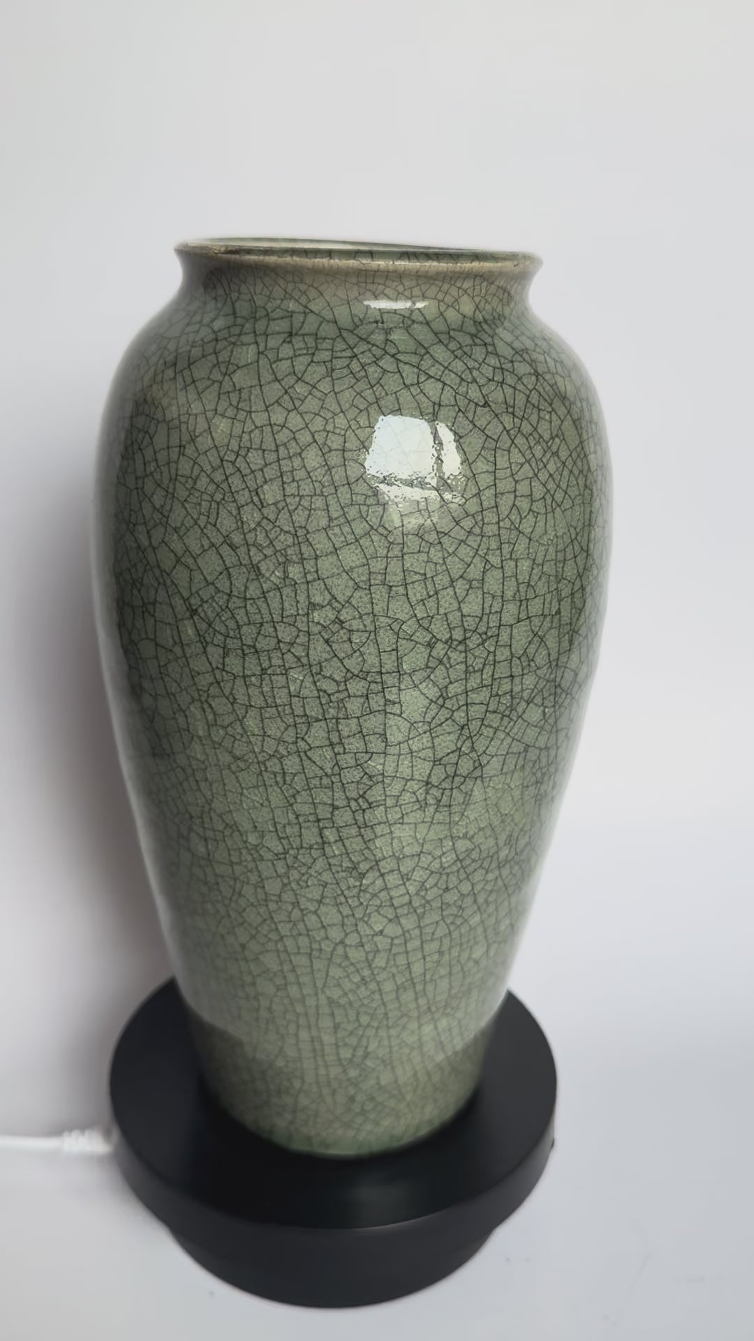 Vintage Soma Yaki Crackle Glaze Vase – Hand Thrown Japanese Pottery