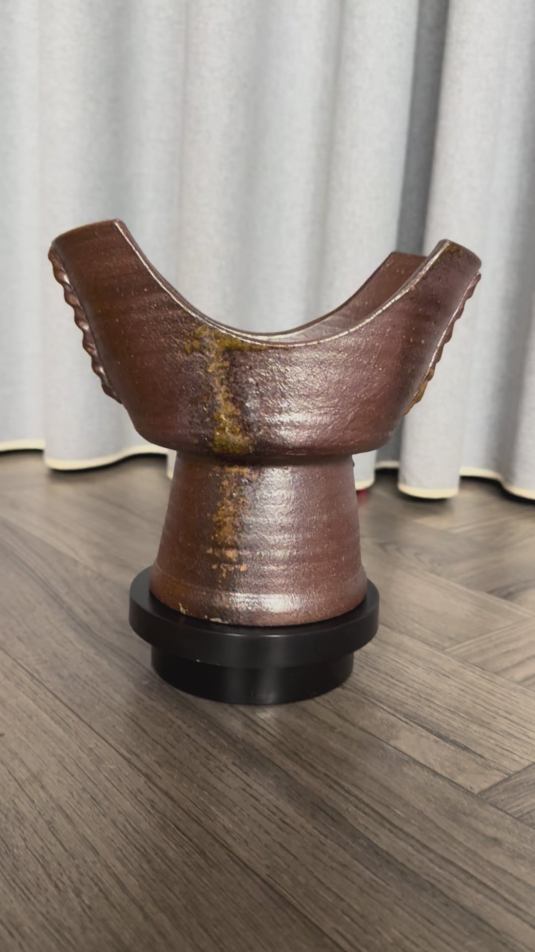 Bizen Ikebana Vase | Wood-Fired Japanese Pottery