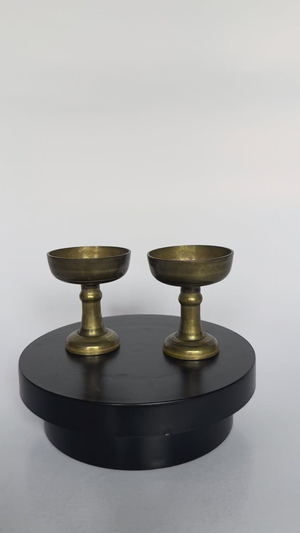 Japanese Bronze Buddhist Offering Bowls – Vintage Ritual Pair for Altar & Zen Practice