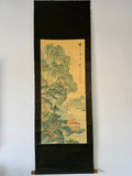 Vintage Japanese Scroll | Two Elders in Mountain Retreat | Hand-Painted Kakemono