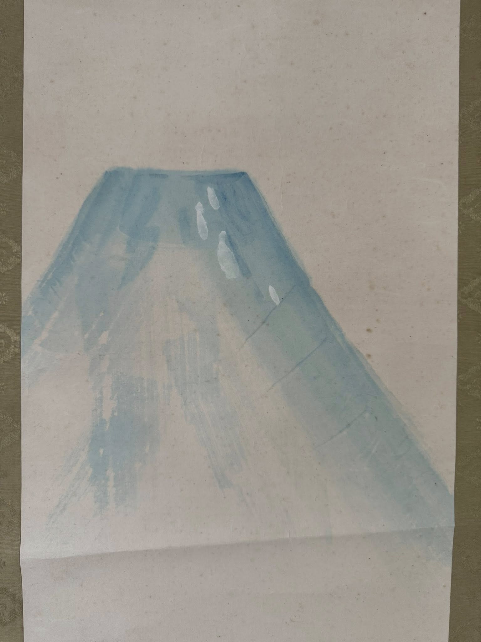 Vintage Japanese Kakemono | Samurai on Horseback & Mount Fuji Scroll